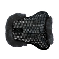 Amortecedor de gel para pônei com recorte e borda em pele de carneiro Classic Acavallo Transparente / branco