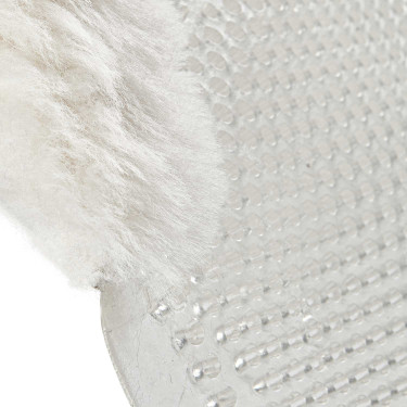 Amortecedor de gel para pônei com recorte e borda em pele de carneiro Classic Acavallo Transparente / branco