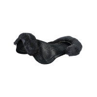 Amortecedor de gel para pônei com recorte e borda em pele de carneiro Classic Acavallo Transparente / branco