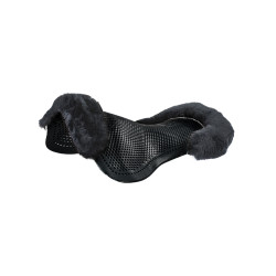 Amortecedor de gel para pônei com recorte e borda em pele de carneiro Classic Acavallo Preto / cinza Cinzento