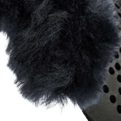 Amortecedor de gel para pônei com recorte e borda em pele de carneiro Classic Acavallo Preto / cinza Cinzento