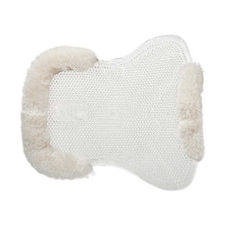 Amortecedor de gel para pônei com recorte e borda em pele de carneiro Classic Acavallo Transparente / branco