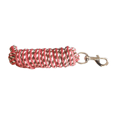 Longe com fita tricolor Castanho claro / rosa / branco Longe com fita tricolor Castanho claro / rosa / branco