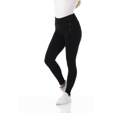 Calça Equithème Dolomyt com fundo de silicone infantil Preto Calça Equithème Dolomyt com fundo de silicone infantil Preto