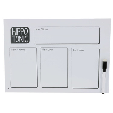 Placa de ração com marcador Hippotonic Nenhuma Branco