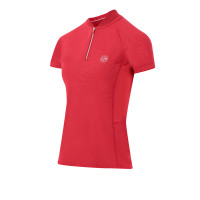 Polo Equithème Emma de mangas curtas Cereja Vermelho