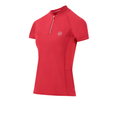 Polo Equithème Emma de mangas curtas Cereja Vermelho