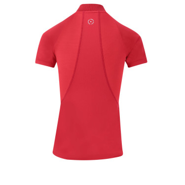 Polo Equithème Emma de mangas curtas Cereja Vermelho