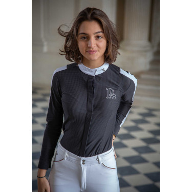 Camisa de competição Pénélope Showshirt Preto