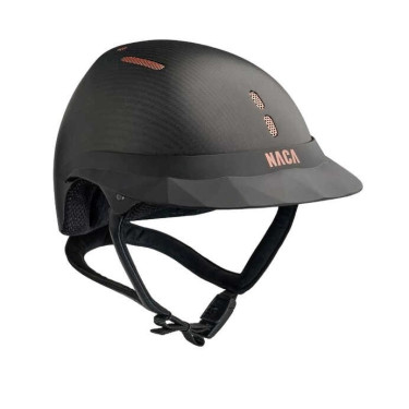 Capacete de equitação NACA Gravity S carbono Preto carbono fosco / ouro rosa