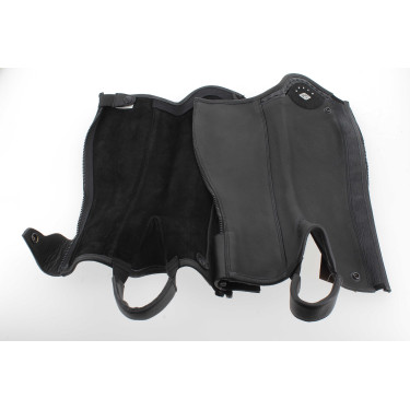 Mini-chaps Pénélope Prisca couro Preto