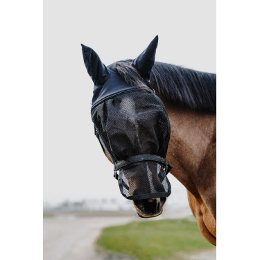 Cabresto + máscara Equithème Preto
