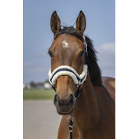 Caveção Equithème Nylon Lã Bordô / branco Bord&amp;ocirc;