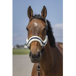 Caveção Equithème Nylon Lã Marinho / branco Azul