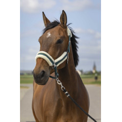 Caveção Equithème Nylon Lã Verde / branco