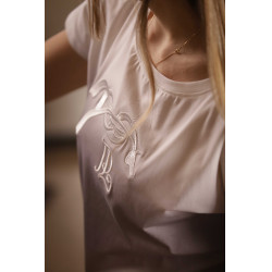 T-shirt Poppy Strass Pénélope Cinza tie-dye Cinzento