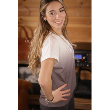 T-shirt Poppy Strass Pénélope Cinza tie-dye Cinzento