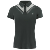 Polo feminino Equithème Lady Preto Polo feminino Equithème Lady Preto