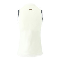 Polo feminino Equithème Smoff sem mangas Branco Polo feminino Equithème Smoff sem mangas Branco