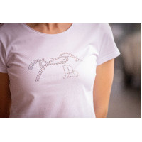 T-shirt Pénélope Iconic Strass Branco T-shirt Pénélope Iconic Strass Branco