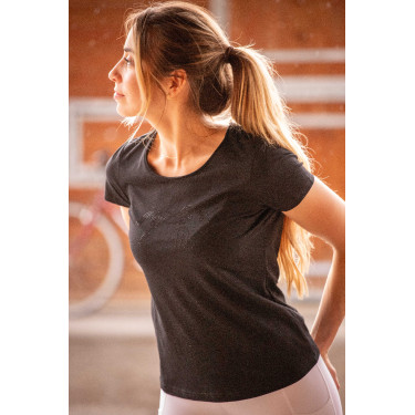 T-shirt Pénélope Iconic Strass Preto T-shirt Pénélope Iconic Strass Preto