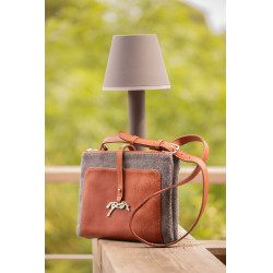 Saco Pénélope Pablito modelo grande Padrão chevron / conhaque Castanho Saco Pénélope Pablito modelo grande Padrão chevron / conhaque Castanho