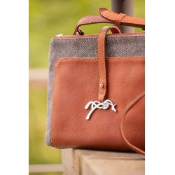 Saco Pénélope Pablito modelo grande Padrão chevron / conhaque Castanho Saco Pénélope Pablito modelo grande Padrão chevron / conhaque Castanho