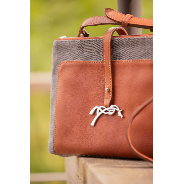 Saco Pénélope Pablito modelo grande Padrão chevron / conhaque Castanho Saco Pénélope Pablito modelo grande Padrão chevron / conhaque Castanho