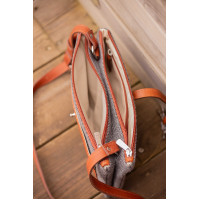 Saco Pénélope Pablito modelo grande Padrão chevron / conhaque Castanho Saco Pénélope Pablito modelo grande Padrão chevron / conhaque Castanho