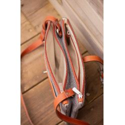 Saco Pénélope Pablito modelo grande Padrão chevron / conhaque Castanho Saco Pénélope Pablito modelo grande Padrão chevron / conhaque Castanho