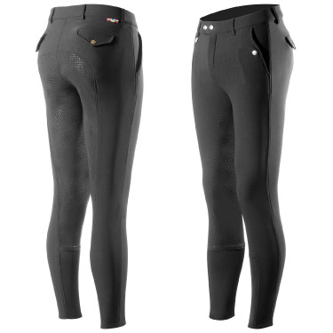 Calça com culote de silicone Horze Grand Prix masculino Calça com culote de silicone Horze Grand Prix masculino