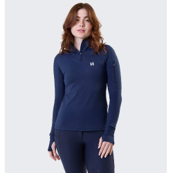 Camisola Polo 1/4 Zip Horseware inverno Strive mulher Marinho Azul-marinho