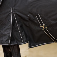 Capa de paddock Imperial Riding Basic com pescoço removível 400 g Preto