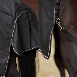 Capa de paddock Imperial Riding Basic com pescoço removível 400 g Preto Capa de paddock Imperial Riding Basic com pescoço removível 400 g Preto