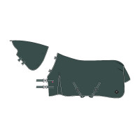 Manta de paddock Imperial Riding Basic com pescoço removível Summer Verde