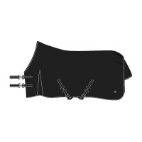 Manta de paddock Imperial Riding Basic sem pescoço 300 g Preto