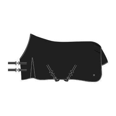 Manta de paddock Imperial Riding Basic sem pescoço 300 g Preto