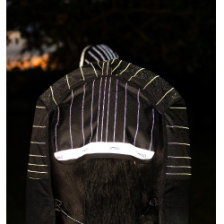 Manta Horseware Amigo 1200D FieldSafe Reflectech Plus Turnout 250g Preto / preto refletor