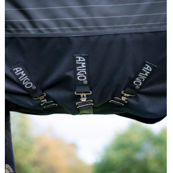 Manta Horseware Amigo 1200D FieldSafe Reflectech Plus Turnout 250g Preto / preto refletor