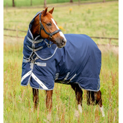 Cobertor Horseware Rhino Plus Turnout lite 100 g Marinho / cinza titânio / azul clássico
