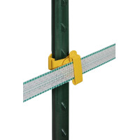 Isolador de fita T-Post AKO com 25 unidades Amarelo Isolador de fita T-Post AKO com 25 unidades Amarelo