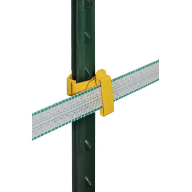 Isolador de fita T-Post AKO com 25 unidades Amarelo Isolador de fita T-Post AKO com 25 unidades Amarelo