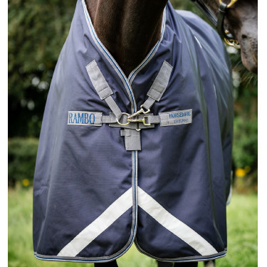 Cobertura Horseware Rambo Optimo Bundle 0g + Liner 200g Marinho / tempestade / cinza prateado Azul-marinho