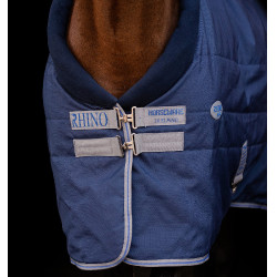 Cobertura de estábulo Horseware Rhino Original Vari-Layer 250g Preto / cinza titânio / azul clássico Cobertura de estábulo Horseware Rhino Original Vari-Layer 250g Preto / cinza titânio / azul clássico