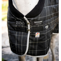 Cobertura de estábulo Horseware Rhino Original Vari-Layer 250g Preto / xadrez branco cinza Cobertura de estábulo Horseware Rhino Original Vari-Layer 250g Preto / xadrez branco cinza