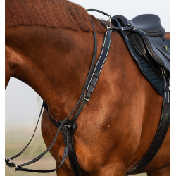 Peitoral Horseware Micklem com martingala Preto