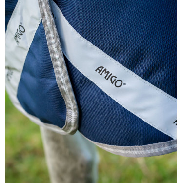 Manta Horseware Amigo 1200D FieldSafe Plus Turnout 100g Marinho / cinza titânio / prata Azul-marinho