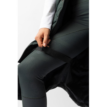 Colete acolchoado longo sem mangas Gem B Vertigo Verde escaravelho