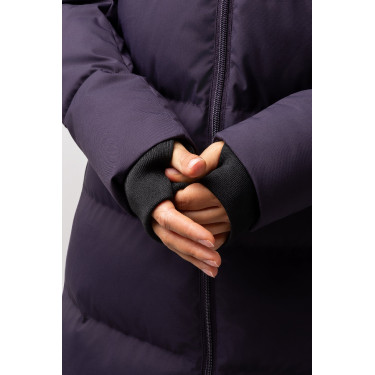 Casaco comprido acolchoado feminino Paloma Horze Beladona negra