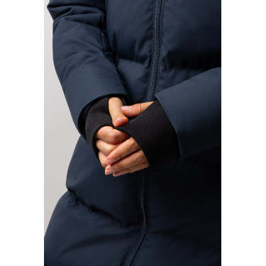 Casaco comprido acolchoado feminino Paloma Horze Mirtilo Cinzento